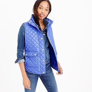 J. Crew Shiny Quilted Field Puffer Vest Women's XS